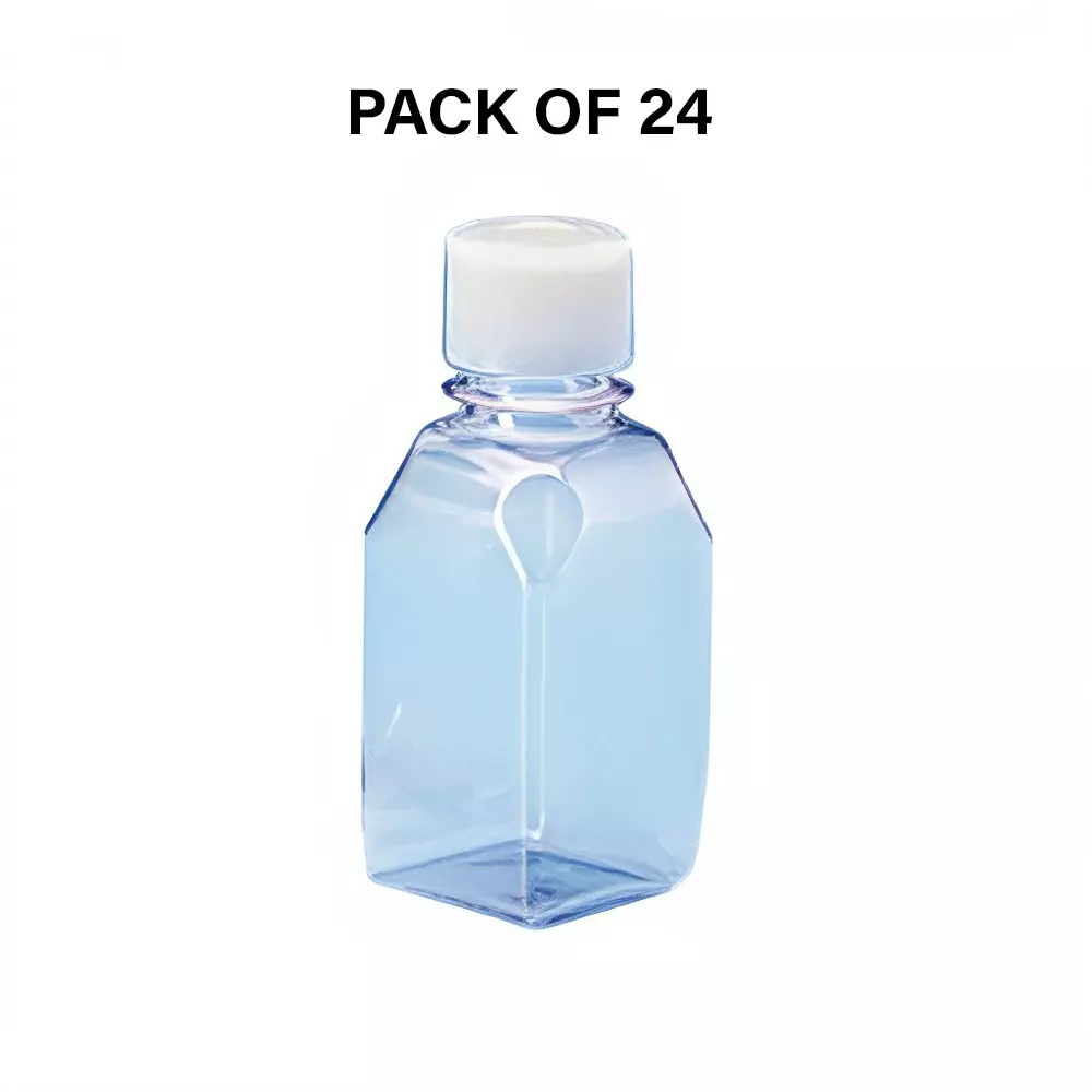 Tarson 500 ml Media Bottle Autoclavable Gamma Stable, PC with White HDPE Closure, Tray Pack, 581404GS (Pack of 24)