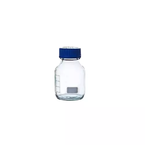 NSAW Reagent Bottle With Autoclavable PE Screw Cap 250 ml Glass Pouring Ring (Pack of 10)