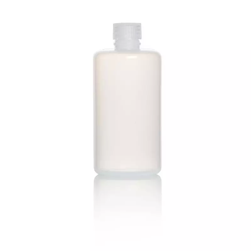 RS PRO Lab Bottle 75 mm Dia x 163 mm 500 ml Capacity High Density Polyethylene Storage Bottle Narrow Neck Natural, 2519370 (Pack of 10)