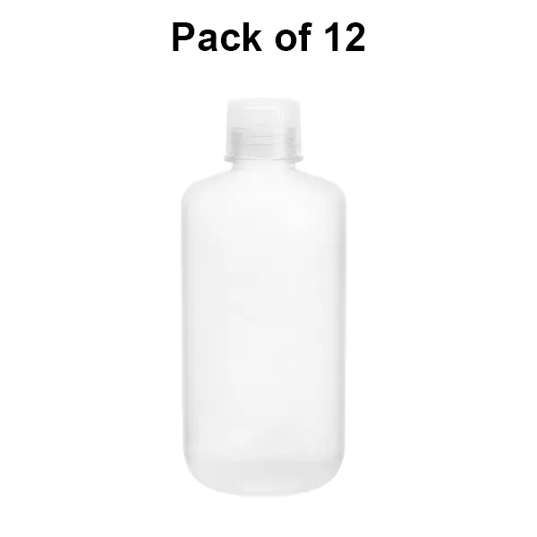 Tarson 60 ml Narrow Mouth Bottle Translucent White Polypropylene Body with PP Closure As Per USP Class VI, 582110 (Pack of 12)
