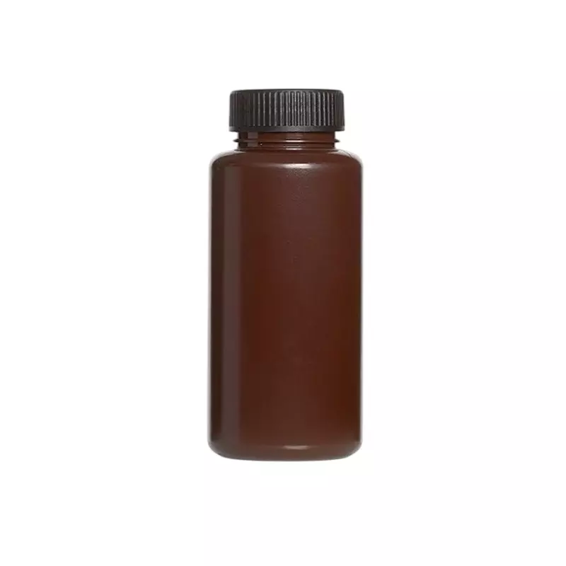 RS PRO Lab Bottle 75 mm Dia x 161 mm 500 ml Capacity High Density Polyethylene Storage Bottle Wide Neck Black Sterile, 2519383 (Pack of 10)