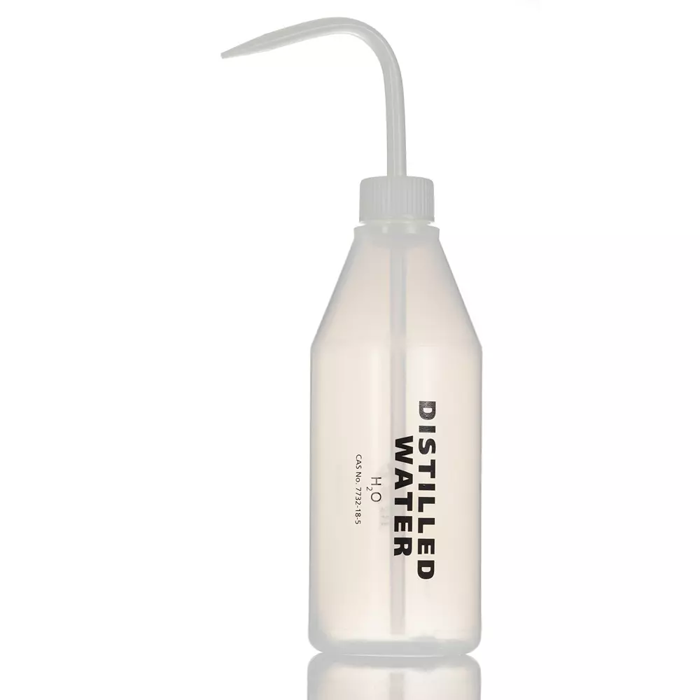 RS PRO Lab Bottle 69 mm Dia x 187 mm 500 ml Capacity Polyethylene Wash Bottle Narrow Neck White, 2519440 (Pack of 5)
