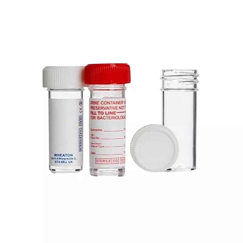 RS PRO Lab Bottle 23 mm Dia x 50 mm 7 ml Capacity Polystyrene Storage Bottle Wide Neck White Sterile, 2519303 (Pack of 700)
