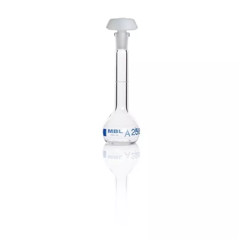 RS PRO Lab Bottle 5 ml Capacity Borosilicate Glass Volumetric Flask Narrow Neck Green Lid Color 70 mm, 2519409 (Pack of 5)