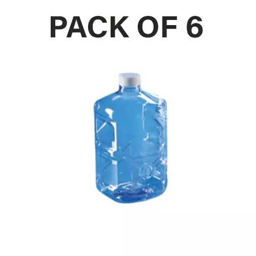 Tarson 5 L Square Biocanister Gamma Stable, Double Wrap PC with White HDPE Closure Size 63 mm, 2B581407NS (Pack of 6)