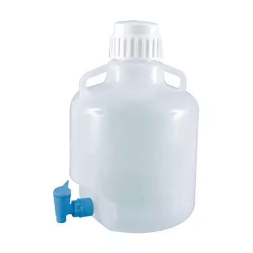 Supertek Carboy with Stopcock White Medical Grade PP Body and 20 L Capacity, SP-CSM-20 