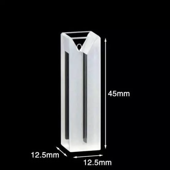Bysafe 1 ml Quartz Cuvette 10 mm Path Length for Spectrometer, E5-V9YQ-6JPC