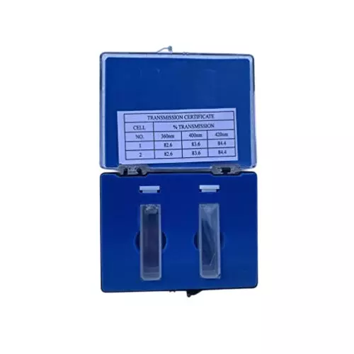 WKM 3.5 ml Volume and 10 mm Path Length Optical Glass Cuvette KTN193 (Pack of 2 Pcs)