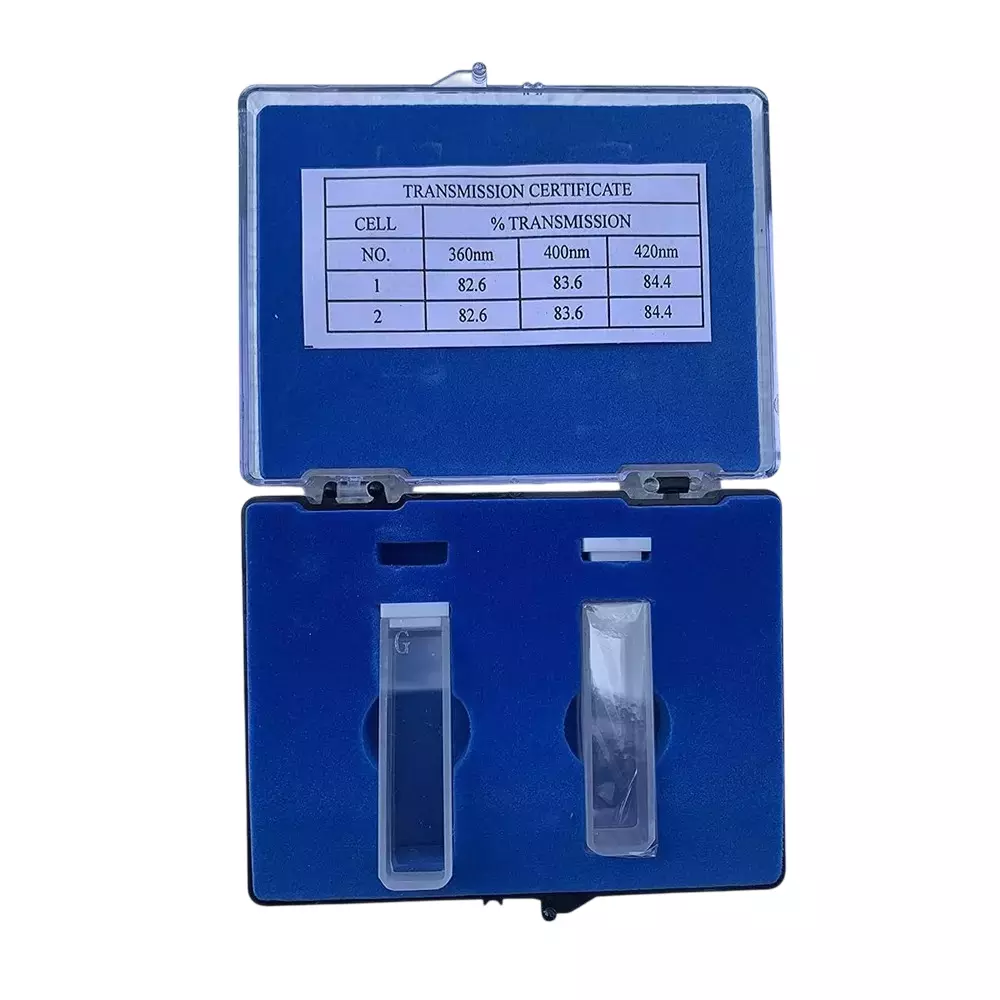 WKM Optical Glass Cuvette 10 mm Path Length 3.5 ml Capacity for Spectrophotometer, Colorimeter & Lab Analysis (Pack of 2 Pcs)