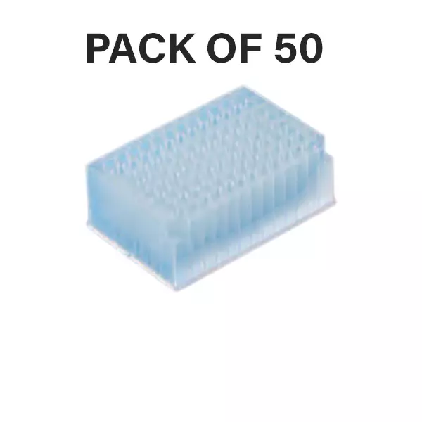 Tarson 96 Deep Well Storage Plate PP Body, 1.2 ml Well Volume, Round Shape and U Bottom, 510069 (Pack of 50)