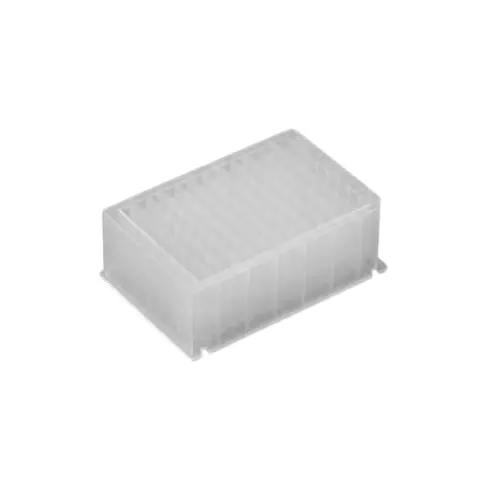 Tarson 96 Wells Deep Well Microplate Kingfisher Style, PP Body Pyramid Bottom Square Shape and 2 ml Well Volume, 615020 (Pack of 50)