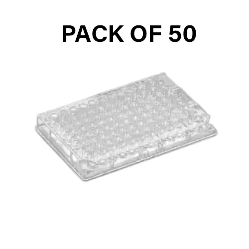 Tarson 96 Wells Immuno Assay Plate Polystyrene Body, High Binding Flat Bottom, 941496 (Pack of 50)