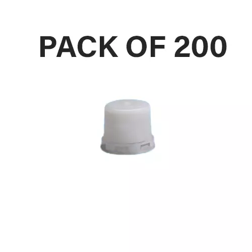 Tarson Tamper Evident Closure Size 24-415 mm White Color for PET/PETG/PC Square Media Bottles, TE24415-ST (Pack of 200)