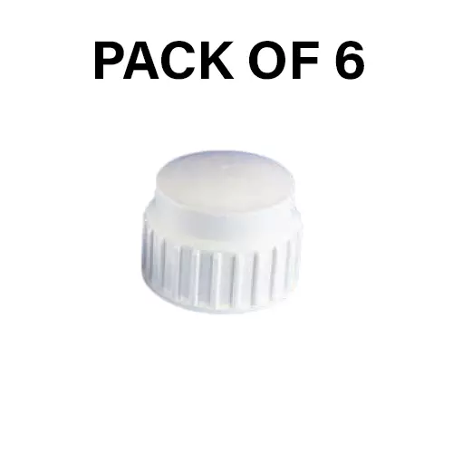 Tarson Leakproof Spare Cap White Color 83B Replacement Closure, 83B-CAP (Pack of 6)
