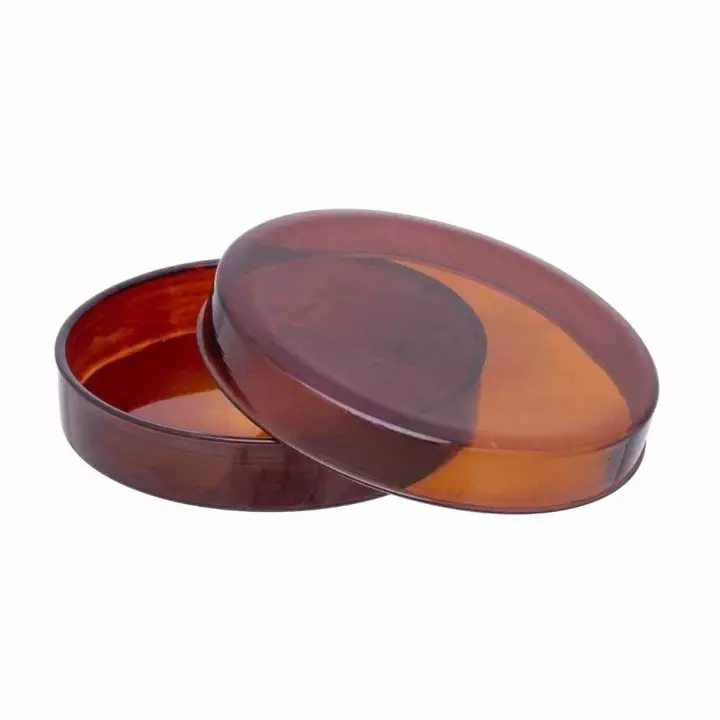 ABGIL Borosilicate Glass Amber Color Culture Petri dishes, Transparent 17 mm Height and 100 mm Outer Dai, ABG1321