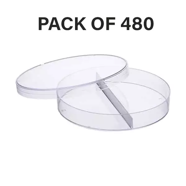 Tarson Petri Dish With Triple Vent Radiation Sterile, 90 mm Diameter x 14 mm Height, PS Body, 460099-2C (Pack of 480)