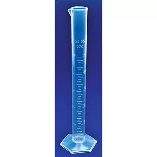 WKM 25 ml Polypropylene Measuring Cylinder KT163BL (Pack of 12 Pcs)