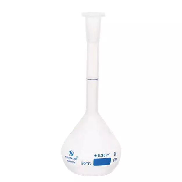 Supertek 20 ml Volumetric Flask Class B Clear PP (Polypropylene) Body, CH11077CD/1A (Pack of 6)