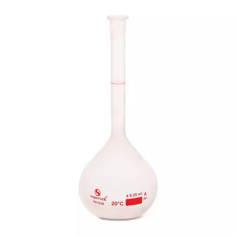 Supertek 10 ml Volumetric Flask Class A Clear PP (Polypropylene) Body, CH11077DD/0
