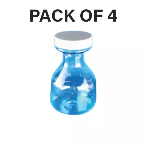 Tarson 3 L High Efficiency Erlenmeyer Cell Culture Flask Sterile Flat Base, PETG with White HDPE Closure, 446014 (Pack of 4)