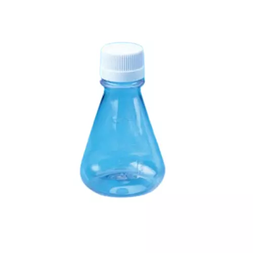 Tarson Erlenmeyer Cell Culture Flask Sterile Flat Base, PC with White HDPE Closure