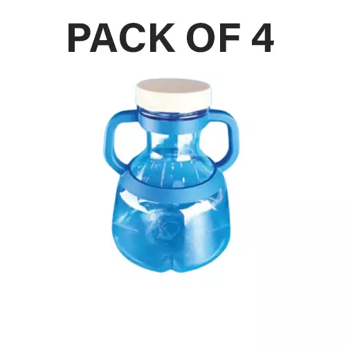 Tarson 3 L High Efficiency Erlenmeyer Cell Culture Flask Sterile Baffled Base, PETG with White HDPE Closure, 446017 (Pack of 4)