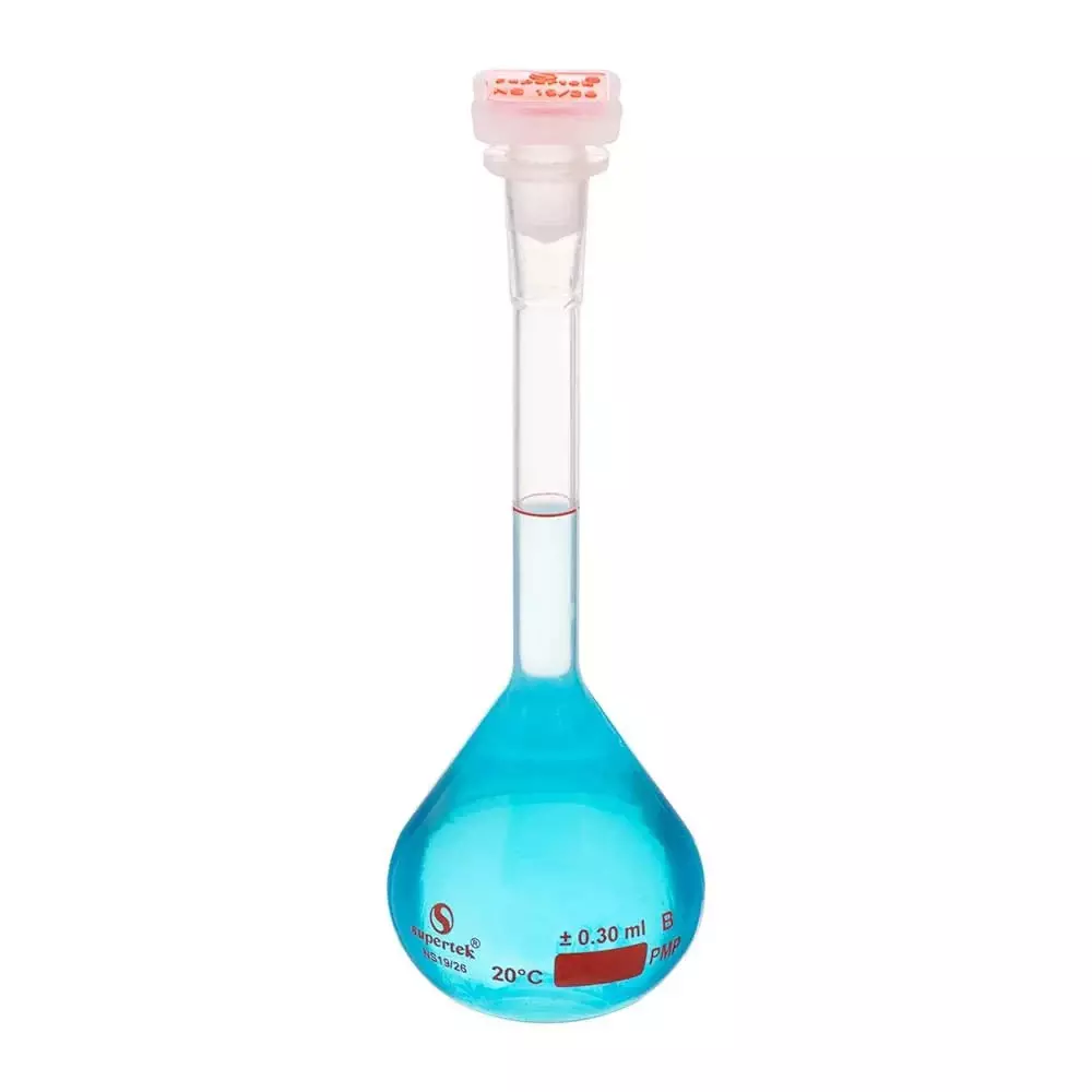 Supertek 200 ml Volumetric Flask Class B Clear PMP Body, CH11077BD/4A