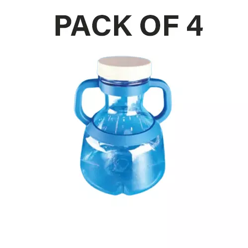 Tarson 3 L High Efficiency Erlenmeyer Cell Culture Flask Sterile Baffled Base, PC with White HDPE Closure, 446011 (Pack of 4)