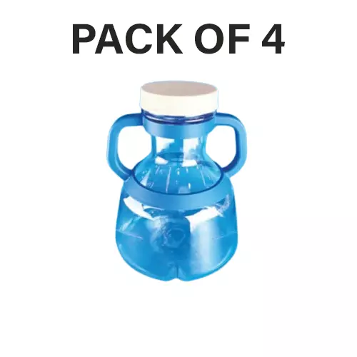 Tarson 5 L High Efficiency Erlenmeyer Cell Culture Flask Sterile Baffled Base, PC with White HDPE Closure, 446021 (Pack of 4)