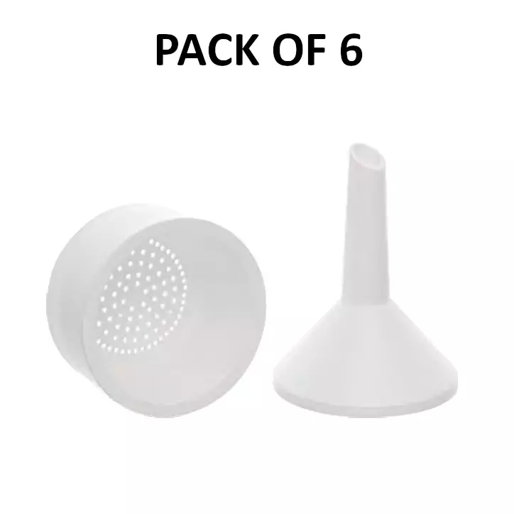 Supertek 90 mm Buchner Funnel Two Piece White PP (Polypropylene) Body, CH11113/5 (Pack of 6)