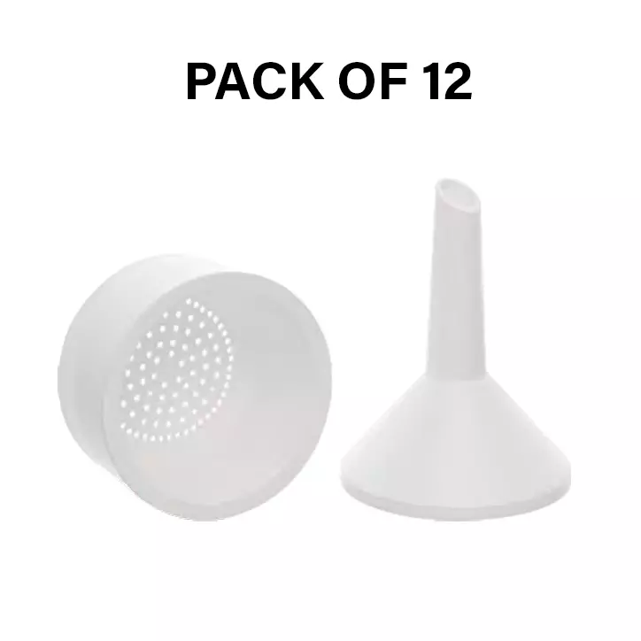 Supertek 55 mm Buchner Funnel Two Piece White PP (Polypropylene) Body, CH11113/1 (Pack of 12)