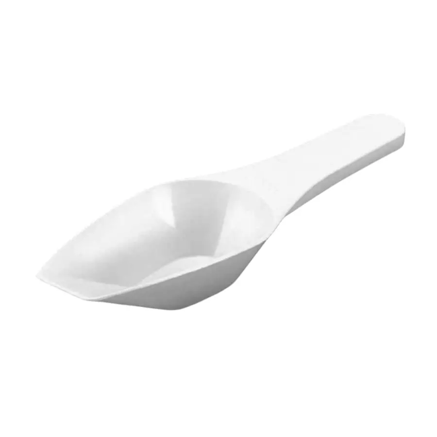 Tarson 50 ml Measuring Scoop in White Polypropylene Body, 160 mm Overall Length & Flat Top and Bottom, 922150 (Pack of 2)
