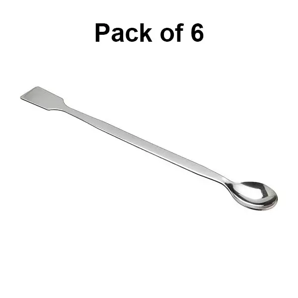 Bysafe Stainless Steel Spatula Size 8 inch (203.2 mm) for Laboratories, OM114-8 (Pack of 6)