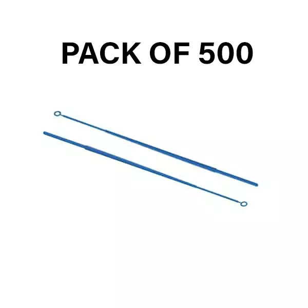 Abdos 10 µl Calibrated Soft Inculation Loop Blue Color 200 mm Length Individually Wrapped, P11980 (Pack of 500)