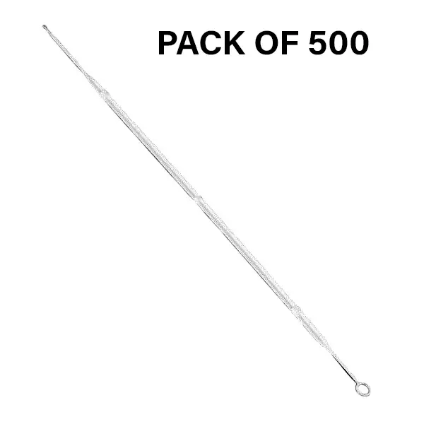 Abdos 1 µl Calibrated Soft Inculation Loop and Incorporated Needle White Color 200 mm Length Individually Wrapped, P11986 (Pack of 500)