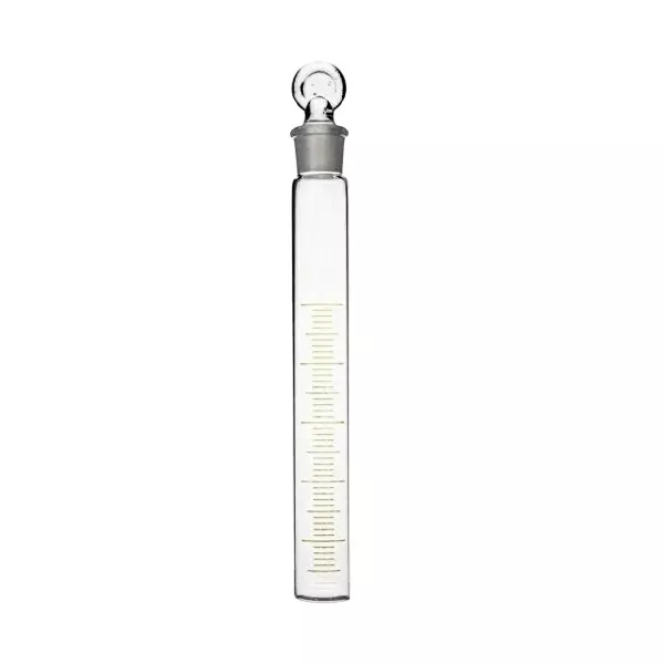 ABGIL Borosilicate Glass Test Tube Graduated, Flat Bottom with Stopper, 25 ml Capacity, ABG4003