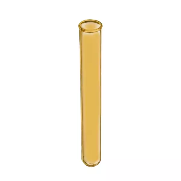 ABGIL Borosilicate Glass Test Tube with Rim Amber Color, 25 mm Dia, 150 mm Height, ABG3926 (Pack of 50)