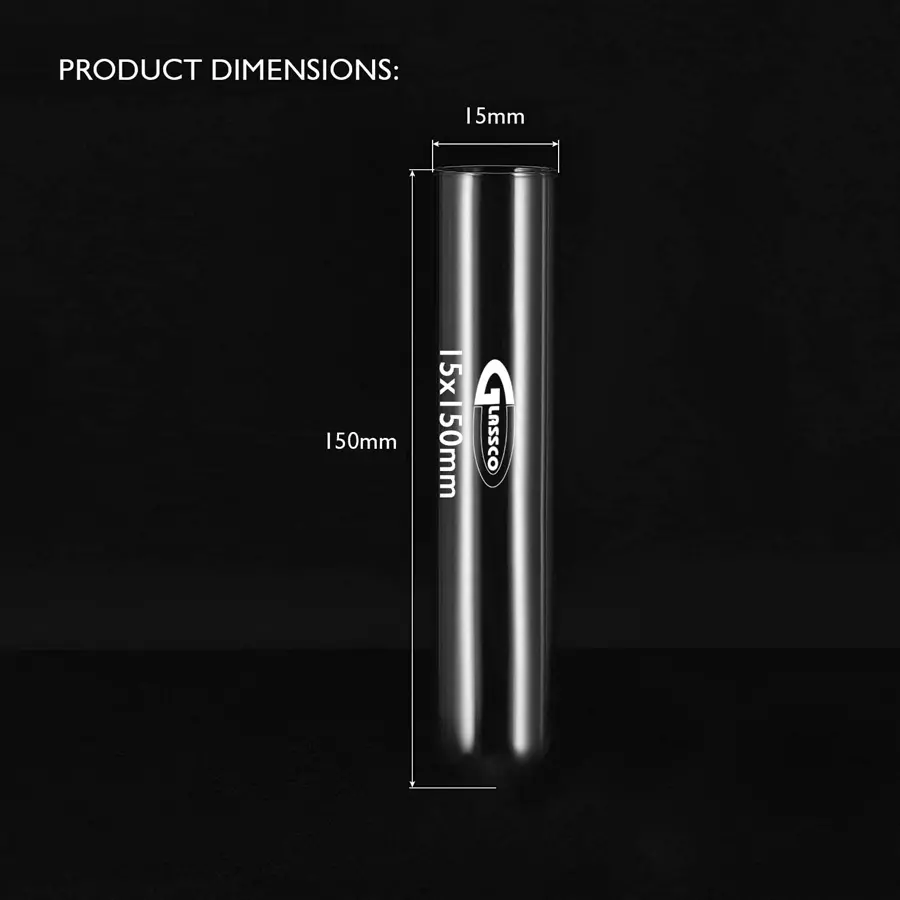 glassco-gc-0972020g12-scientific-test-tube-with-no-rim-uniform-wall-15x150-mm-pack-of-50-pcs