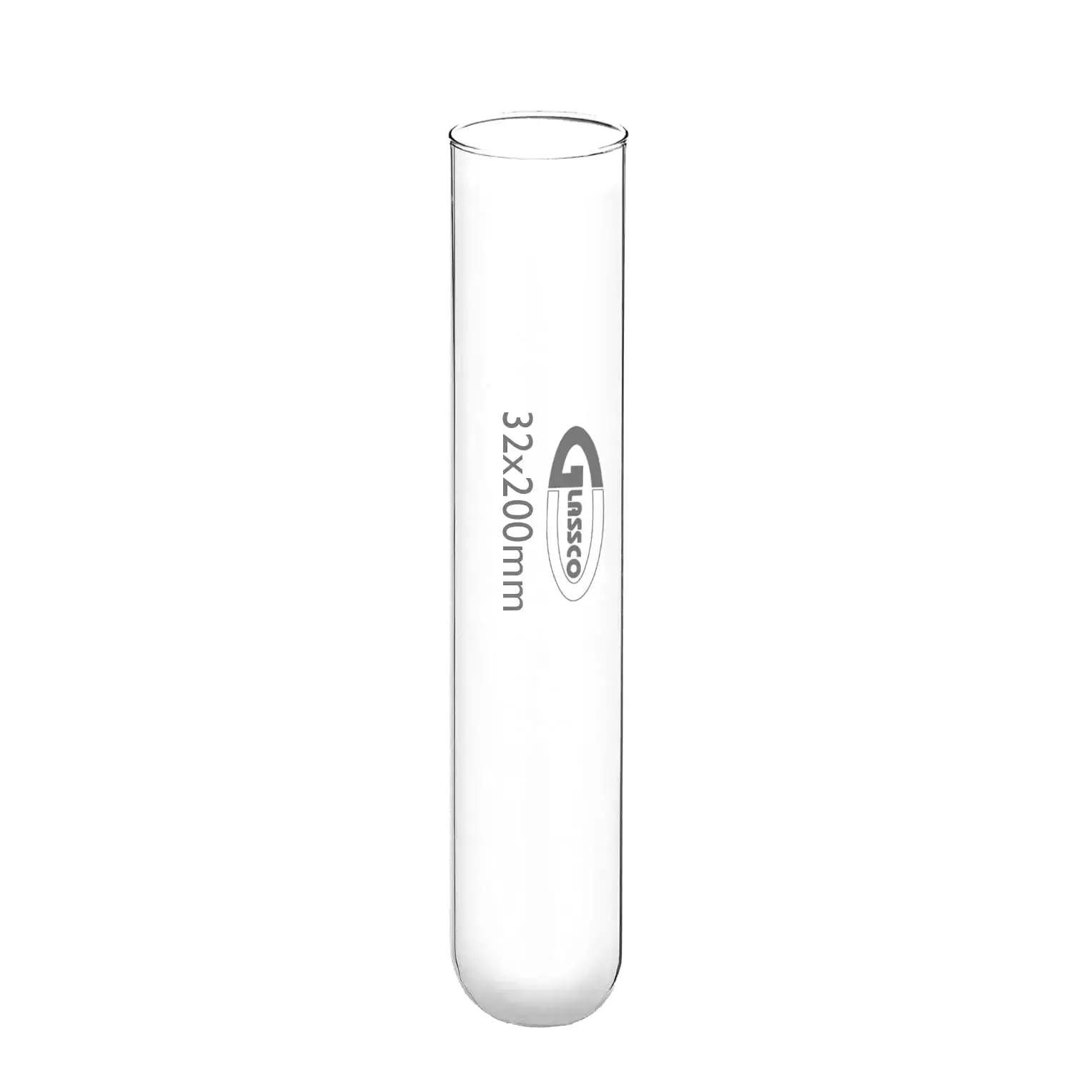 Glassco ‎GC-097.202.0G18 Scientific Test Tube with No Rim Uniform Wall 32x200 mm (Pack of 25)