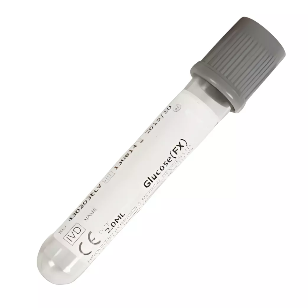 GENERIC 2 ml Vacuum Blood Sampling Collection Tube Glucose Tube with Grey Cap for Plazma Collection (Pack of 100)