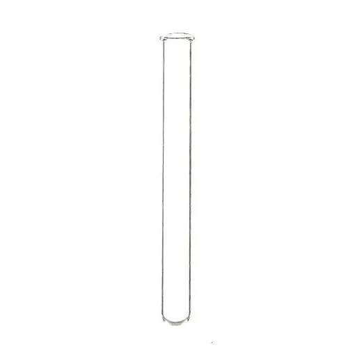 NSAW Test Tube With Rim 15 ml Round Bottom 1.2 mm (0.04 inch) Thickness Borosilicate 3.3 Glass Transparent (Pack of 100)