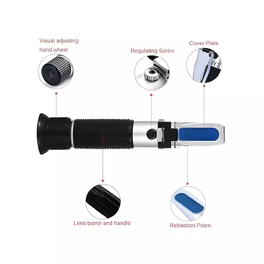 Bysafe Brix Refractometer With ATC, 0-10% Brix Range and 0.001 Division for Laboratories, WZ-V6H6-G4ST