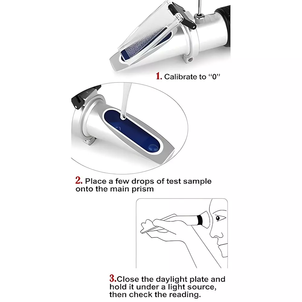 Bysafe Refractometer With ATC, 58-92% Range and 0.002 Division for Laboratories, PD-E9YS-ZPJC