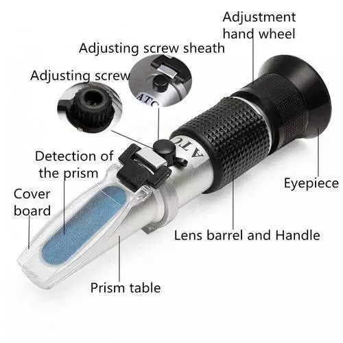 KERRO Refractometer Hand Held with 0-32% Brix Range for Laboratories, ERB-32