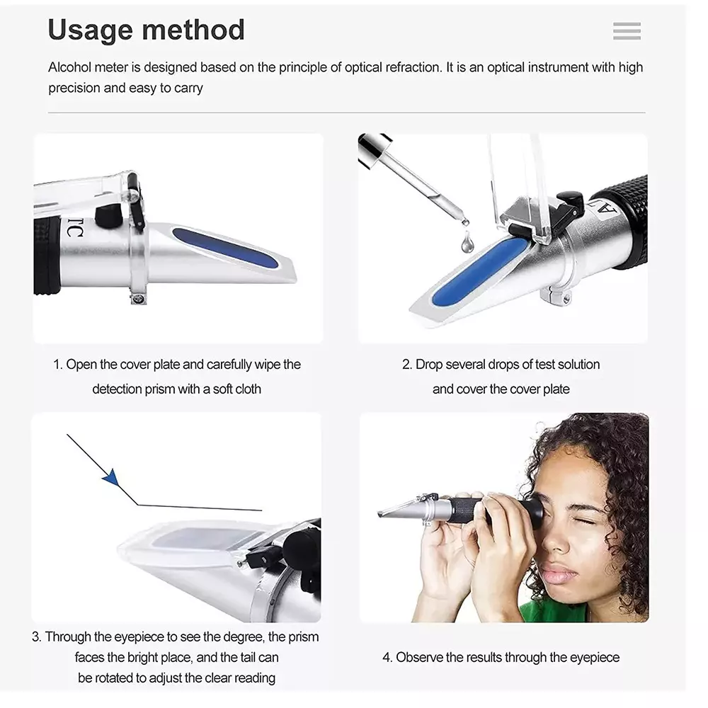 KERRO Refractometer Hand Held with 0-32% Brix Range for Laboratories, ERB-32