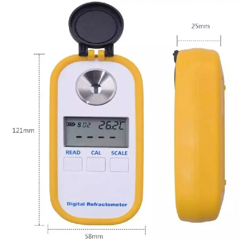 LARK Digital Urea Refractometer Hand Held Type 0-51% Brix Range and 1.3330 - 1.4056 nD Refractive Index, 0-51
