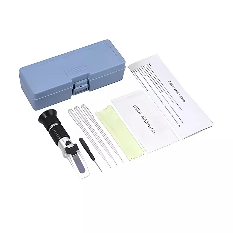 Bysafe 3-in-1 Honey Refractometer With ATC, Moisture 12-27%, Brix 58-90%, Baume 38-43% Range for Laboratories, 5J-OGJT-0D8H