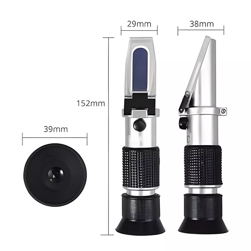 Bysafe 3-in-1 Honey Refractometer With ATC, Moisture 12-27%, Brix 58-90%, Baume 38-43% Range for Laboratories, 5J-OGJT-0D8H