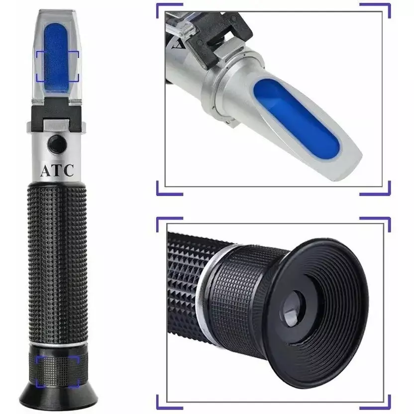 LARK Refractometer Hand Held Type 0-10% Brix Range with ATC Low Concentrated Sugar Solution, LARK 0-10
