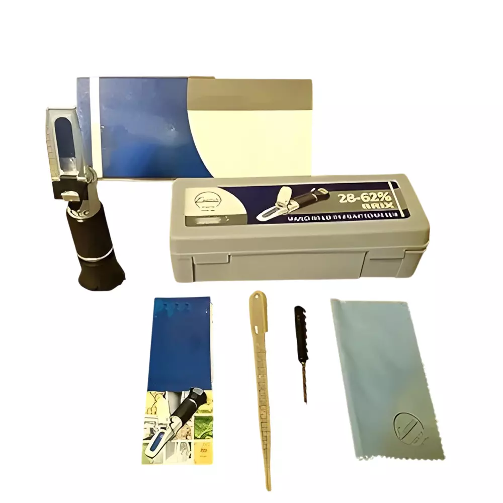 Bysafe Brix Hand Held Refractometers With ATC, 28-62% Range for Sugar Content Measurement in Laboratories, 12-6QOS-67CR